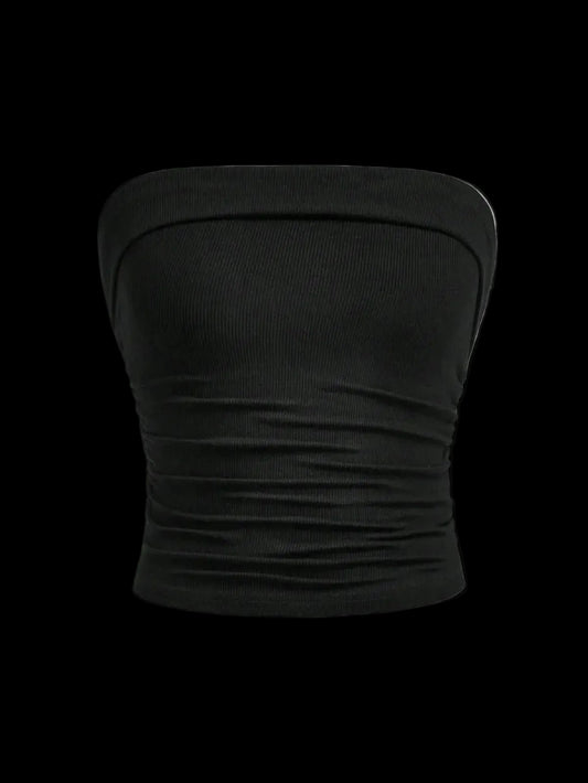 Black Plain Tube Top
